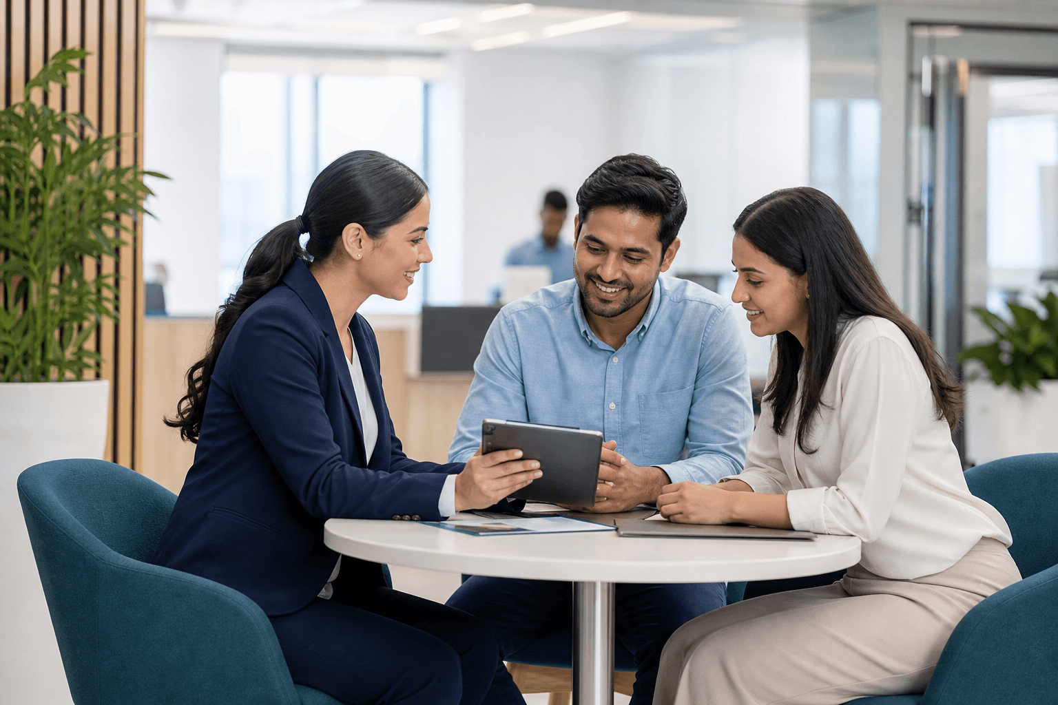 AshaPoint staffing coordinator reviewing opportunities with job seekers